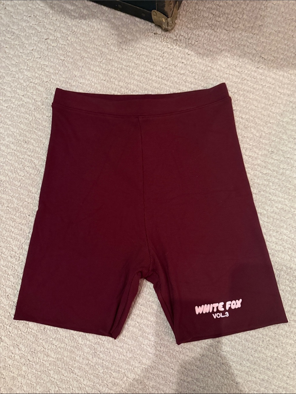 White Fox Boutique Vol 3 Burgundy Bike Shorts